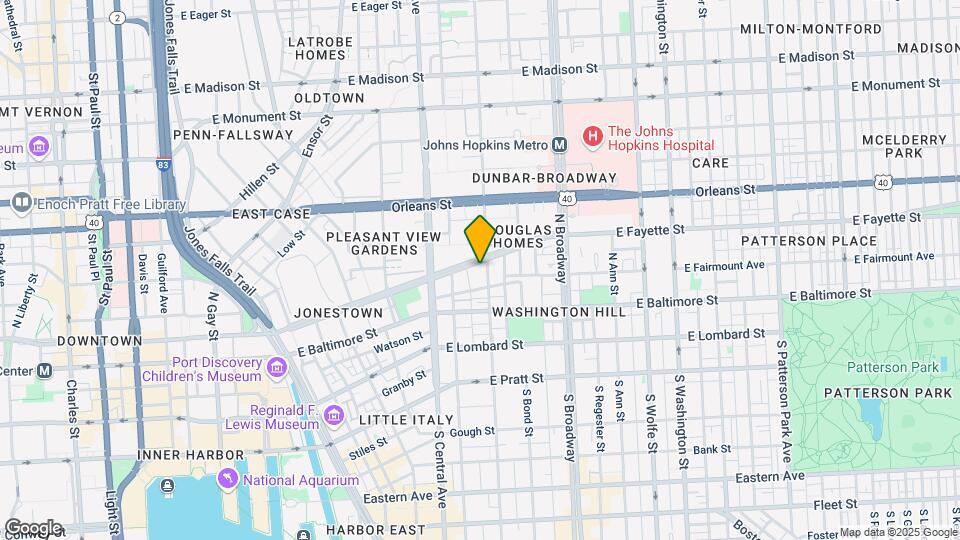 1429-1437 E Fayette St Mapa y Detalles de la Ubicación