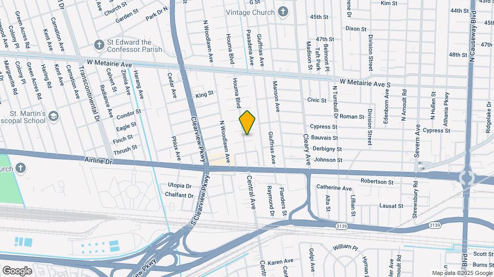 305 Houma Blvd Map and Location Details