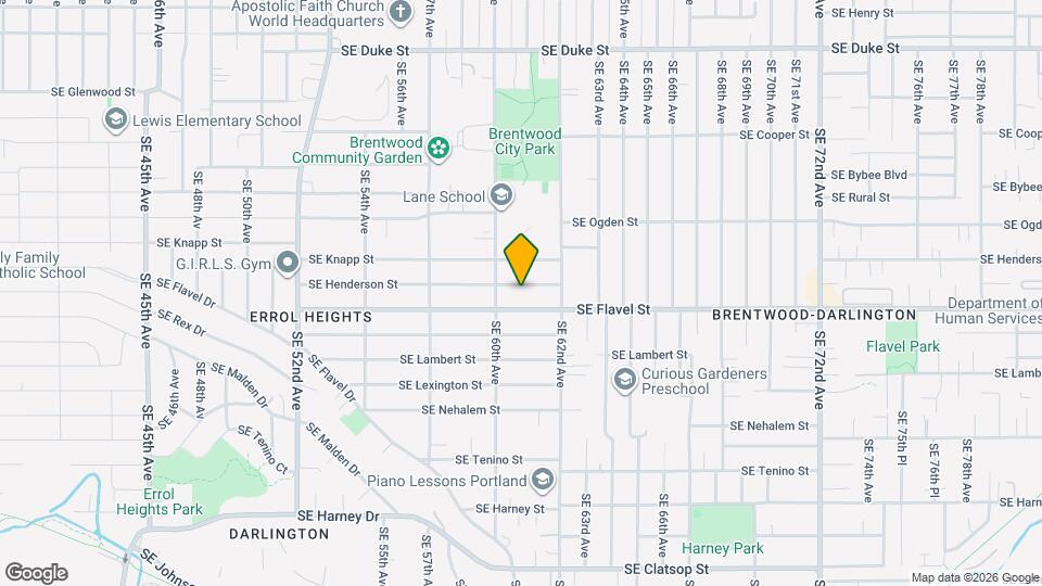 6044 SE Henderson St Map and Location Details