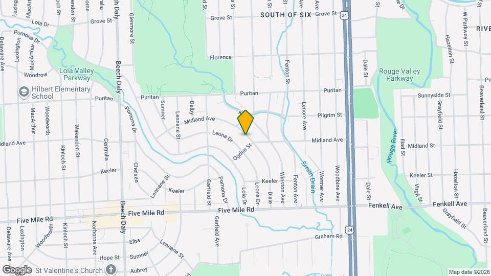 24849 Midland Ave Map and Location Details