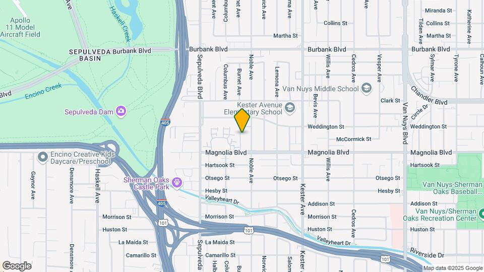15101 Magnolia Blvd Map and Location Details