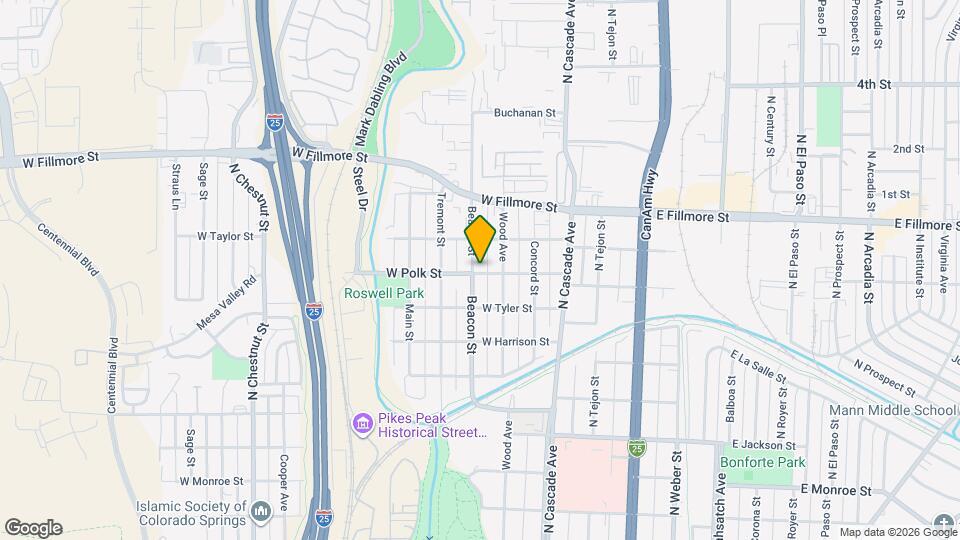222 W Polk St Map and Location Details