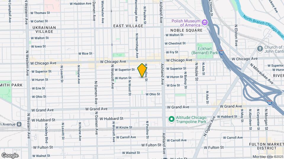 1717 W Huron St Map and Location Details