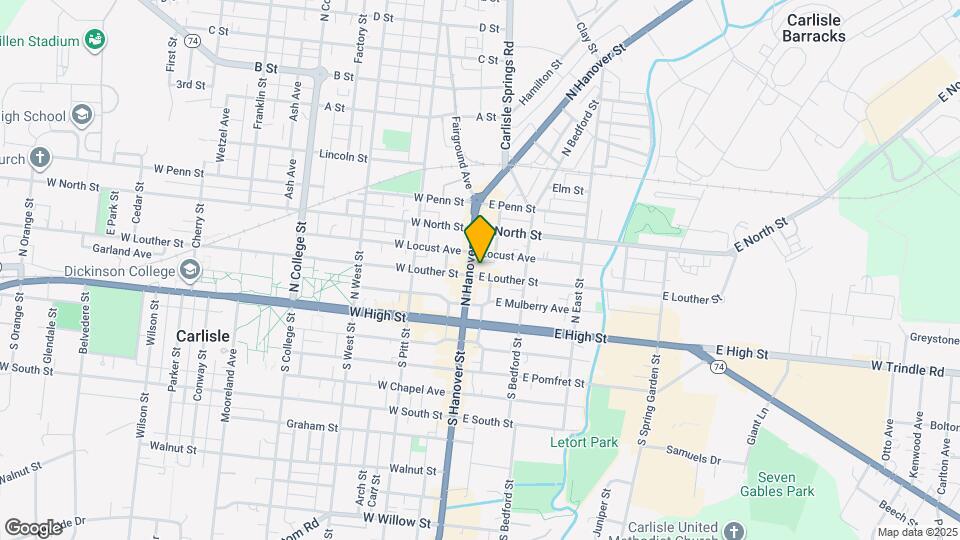 105-107 N Hanover St Map and Location Details