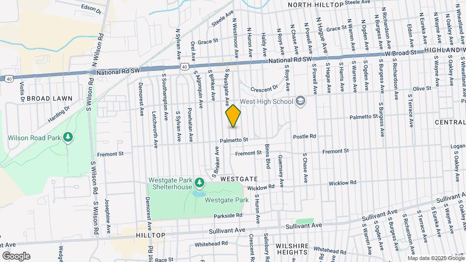 214 S Westgate Ave Map and Location Details