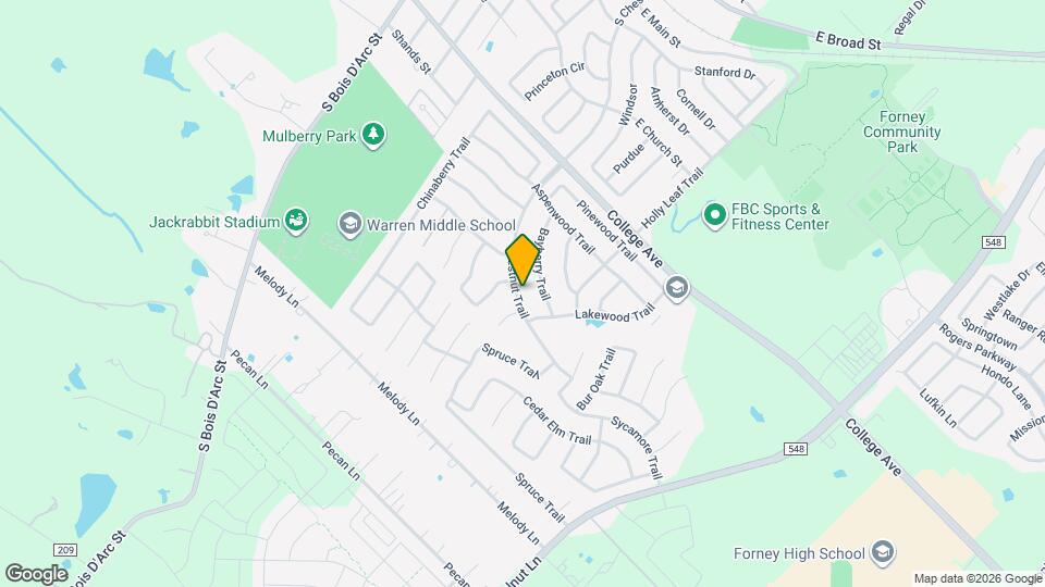 539 Chestnut Trail Map and Location Details