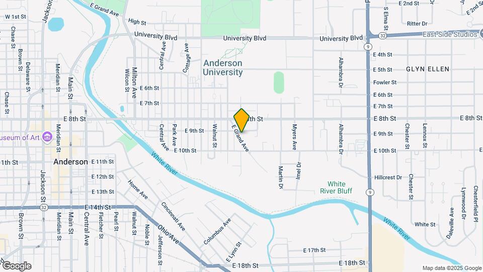 1313 E 9th St, Unit #2 Map and Location Details