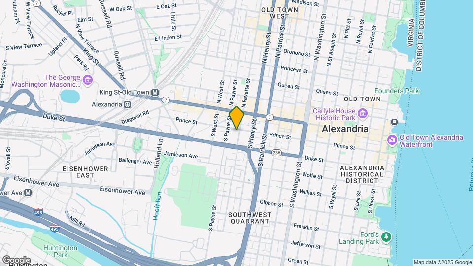 205 S Fayette St Map and Location Details