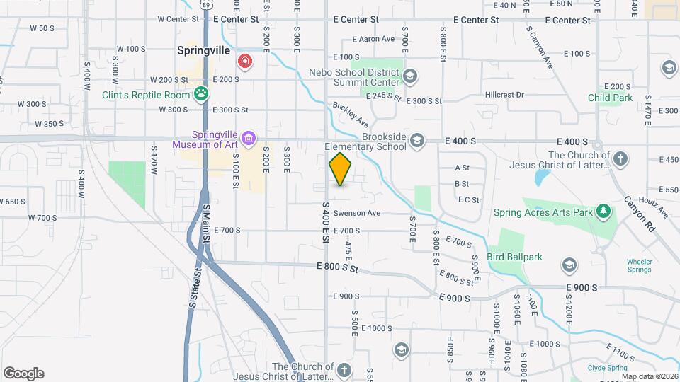 580 S 470 E Map and Location Details