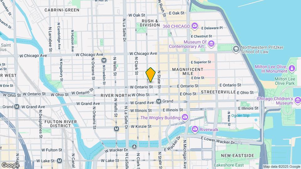 635 N Dearborn St Map and Location Details