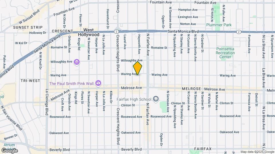 745 N Hayworth Ave, Unit 747 one-fourth Mapa y Detalles de la Ubicación