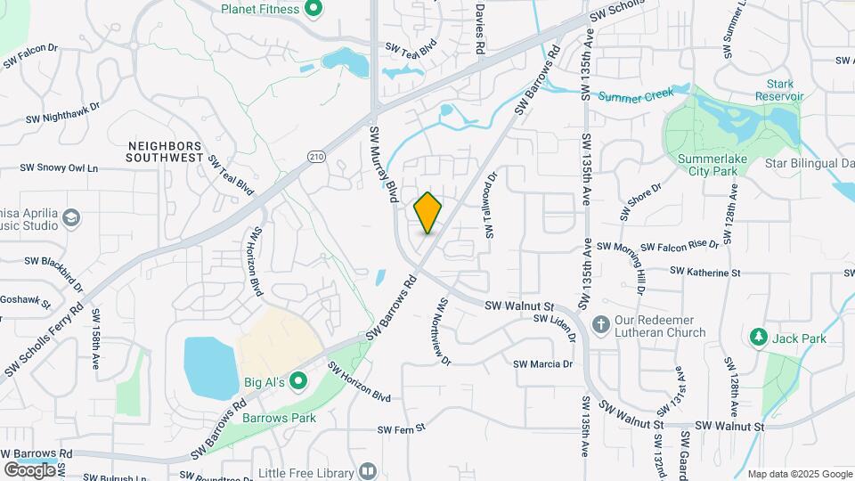 14387 SW Barrows Rd Map and Location Details