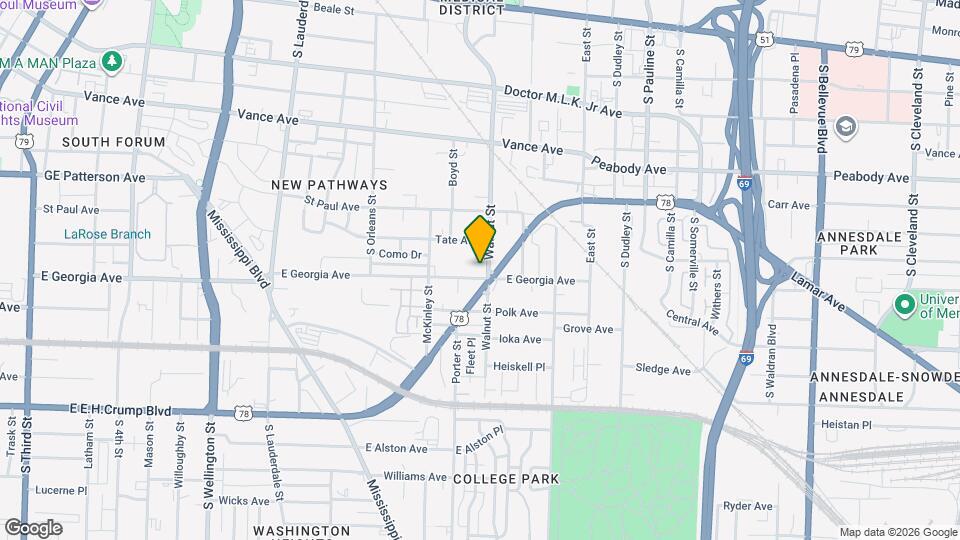 643 Walnut St Map and Location Details