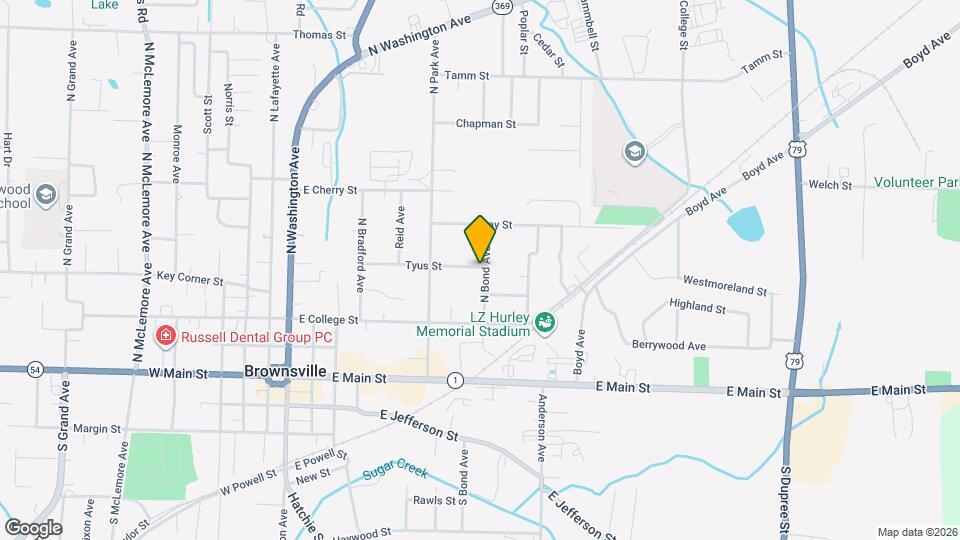 808 Tyus St Map and Location Details