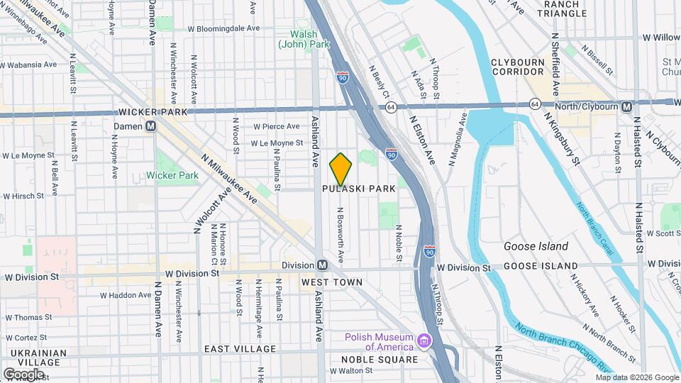 1399 N Bosworth Ave Map and Location Details
