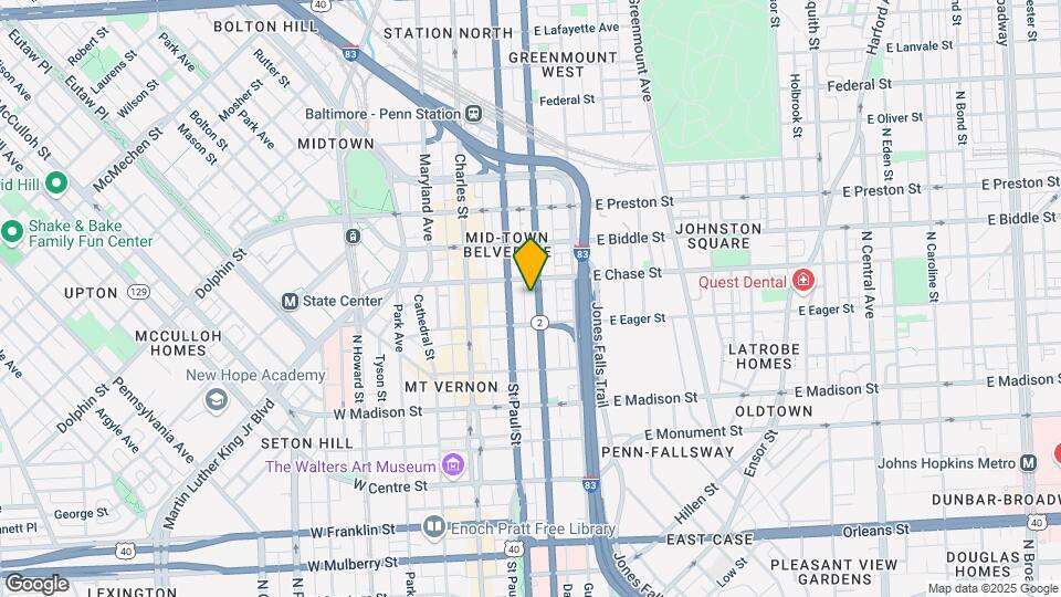 1028 N Calvert St Map and Location Details