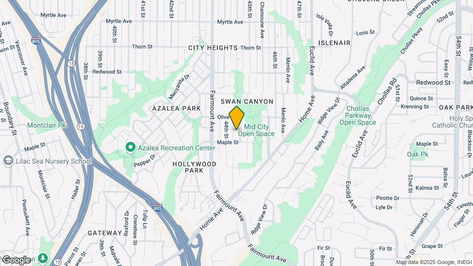 2636 Highland Ave Map and Location Details