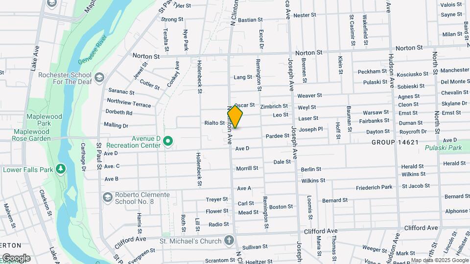 1210 N Clinton Ave Mapa y Detalles de la Ubicación