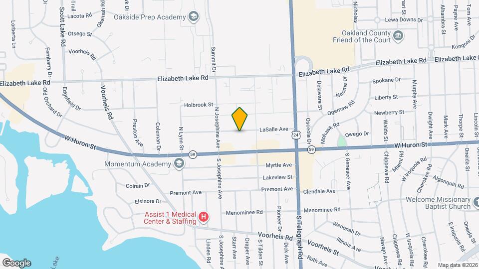 1027 LaSalle Ave Map and Location Details