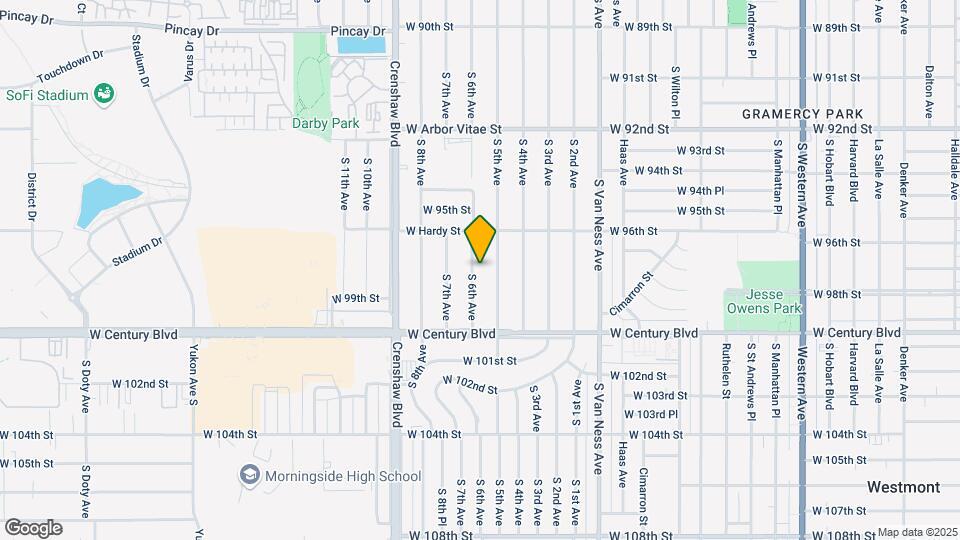 9706 S 6th Ave Map and Location Details