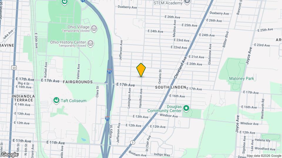 1037 E 18th Ave Mapa y Detalles de la Ubicación