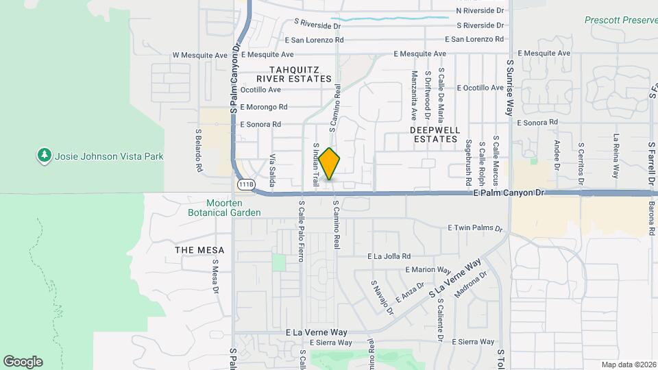 810 E Palm Canyon Dr Map and Location Details