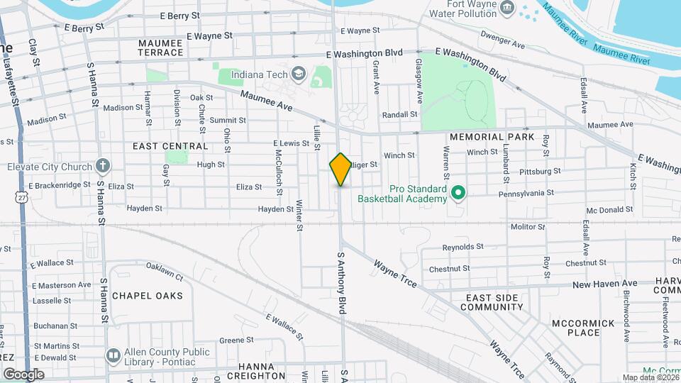 1405 S Anthony Blvd Map and Location Details