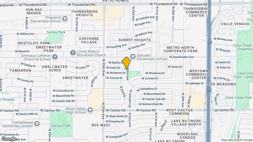 3302 W Windrose Dr Map and Location Details