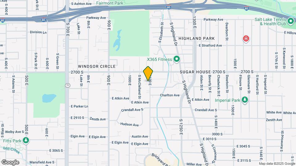 2748 S 1100 E, Unit 803 Map and Location Details