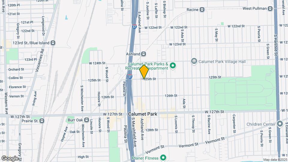 12507 S Ashland Ave Map and Location Details