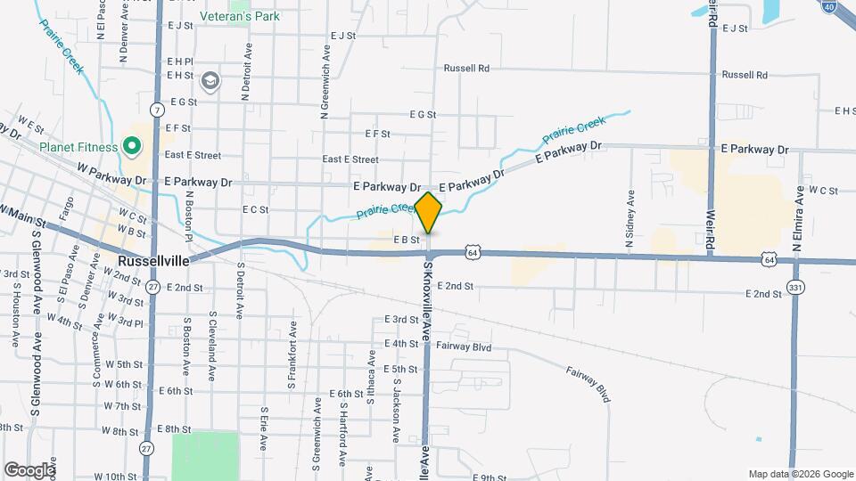 1601 E B St Map and Location Details