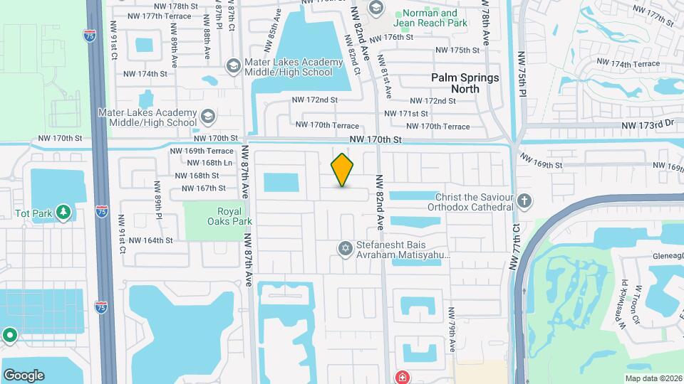 8320 NW 167th Terrace Map and Location Details