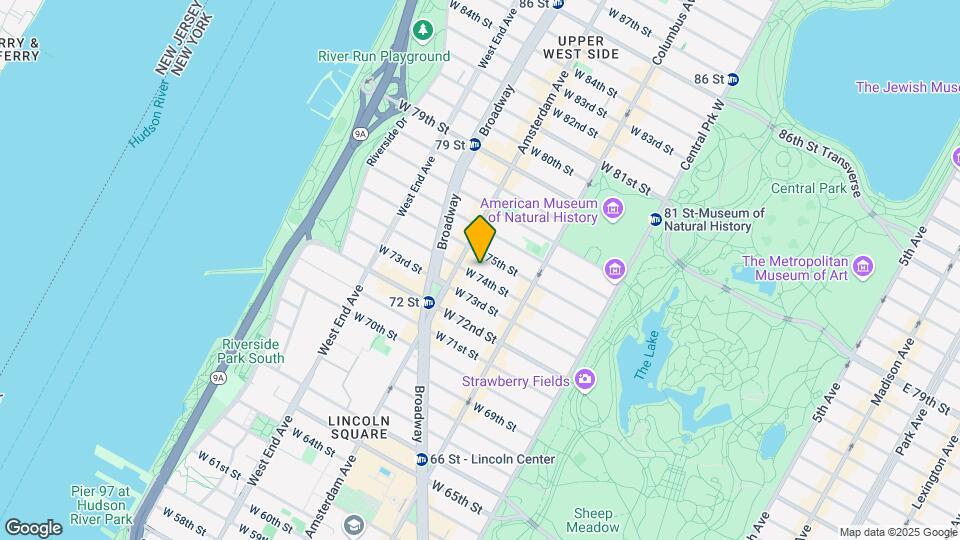 151 W 74th St Mapa y Detalles de la Ubicación