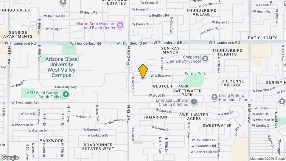 4140 W Pershing Ave Map and Location Details