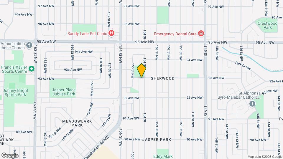 15407 93 Av NW Map and Location Details