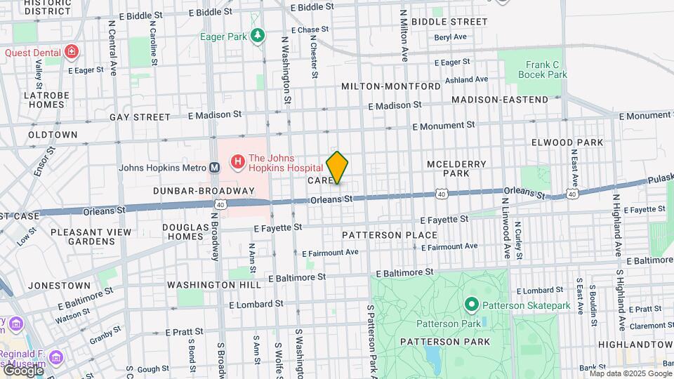 408 N Collington Ave Mapa y Detalles de la Ubicación