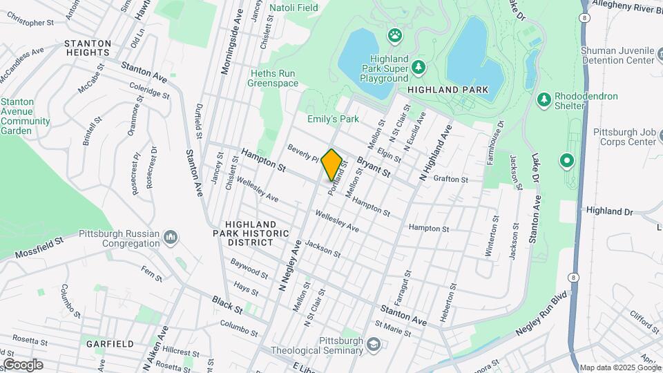 1101 Portland St, Unit ArtistHome Apartment Map and Location Details