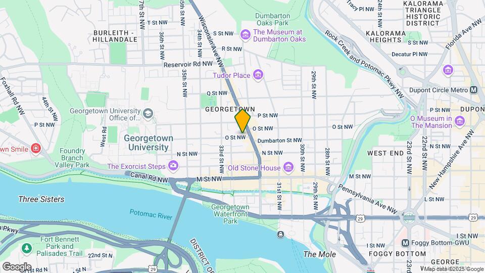 3215 O St NW Mapa y Detalles de la Ubicación