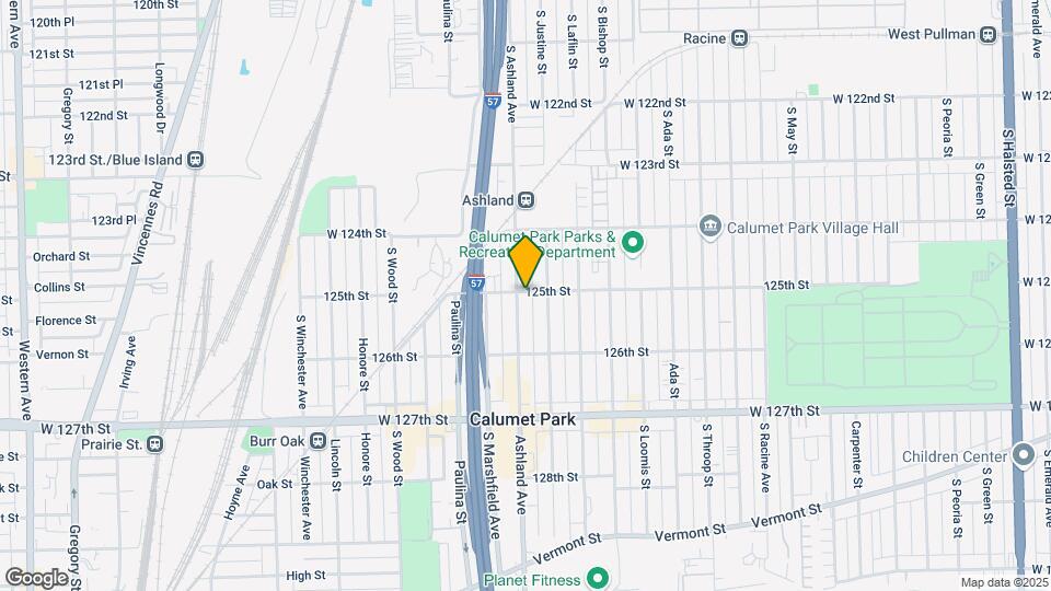 12501 S Ashland Ave Mapa y Detalles de la Ubicación