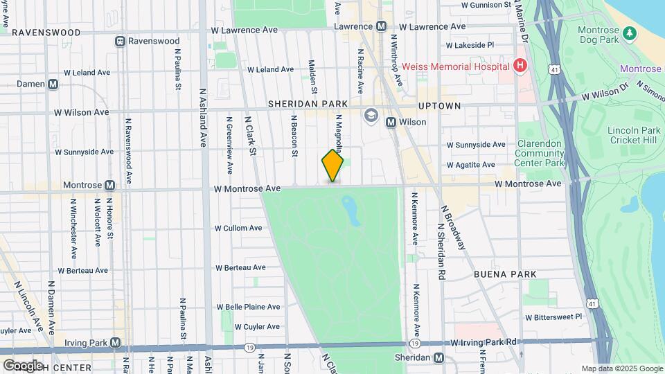 1250 W Montrose Ave Map and Location Details