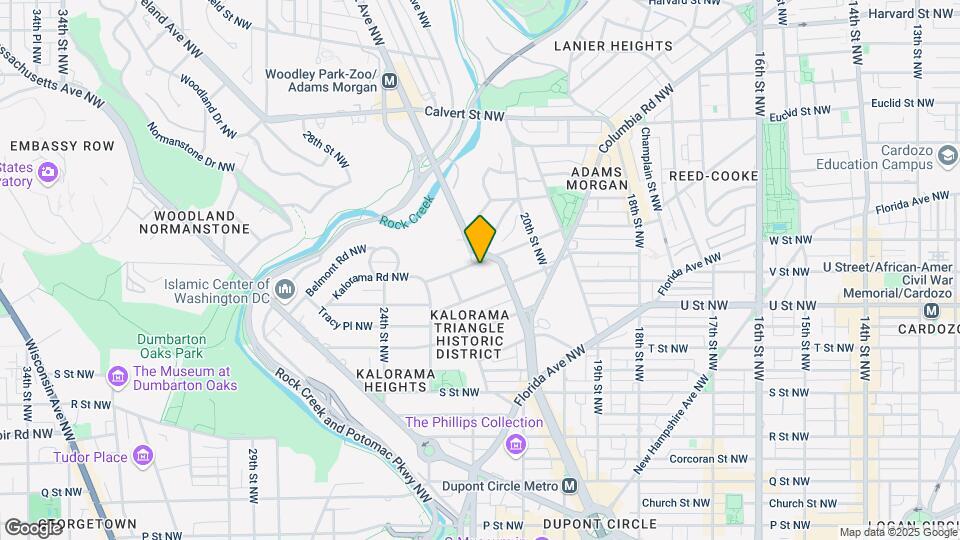 2116 Kalorama Rd NW Mapa y Detalles de la Ubicación