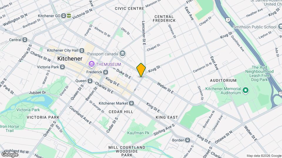 58 Cedar St N Map and Location Details