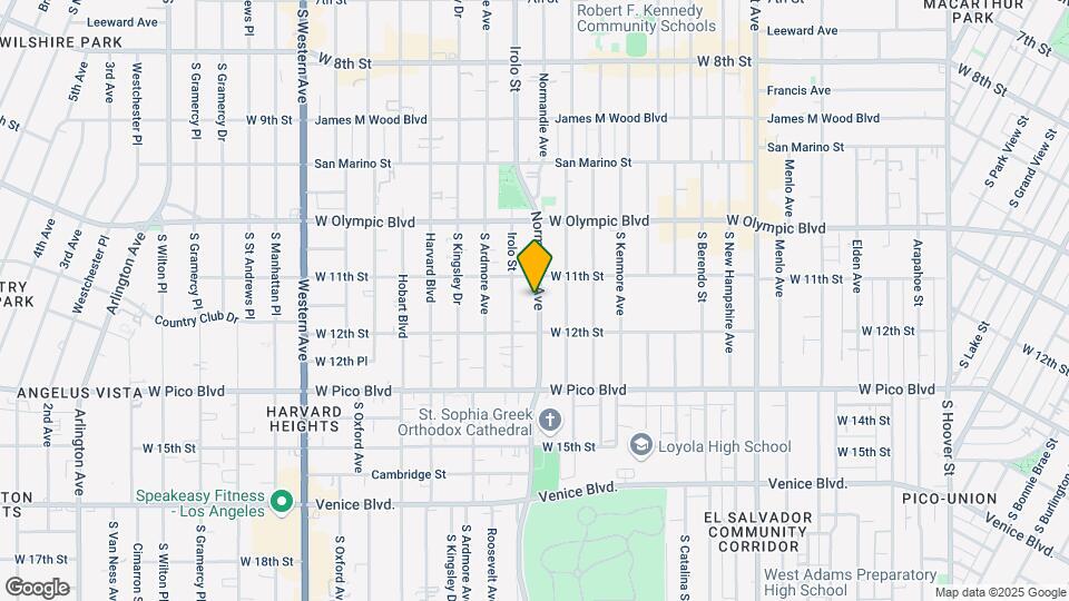 1123 S Normandie Ave Map and Location Details