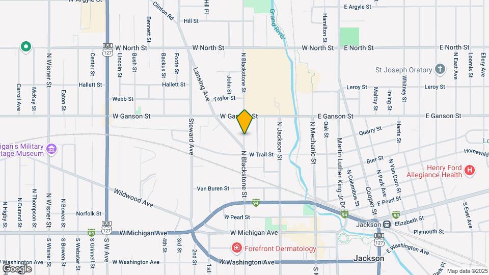 519 N Blackstone St Map and Location Details