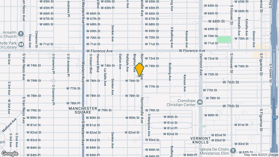7523 S Normandie Ave Map and Location Details