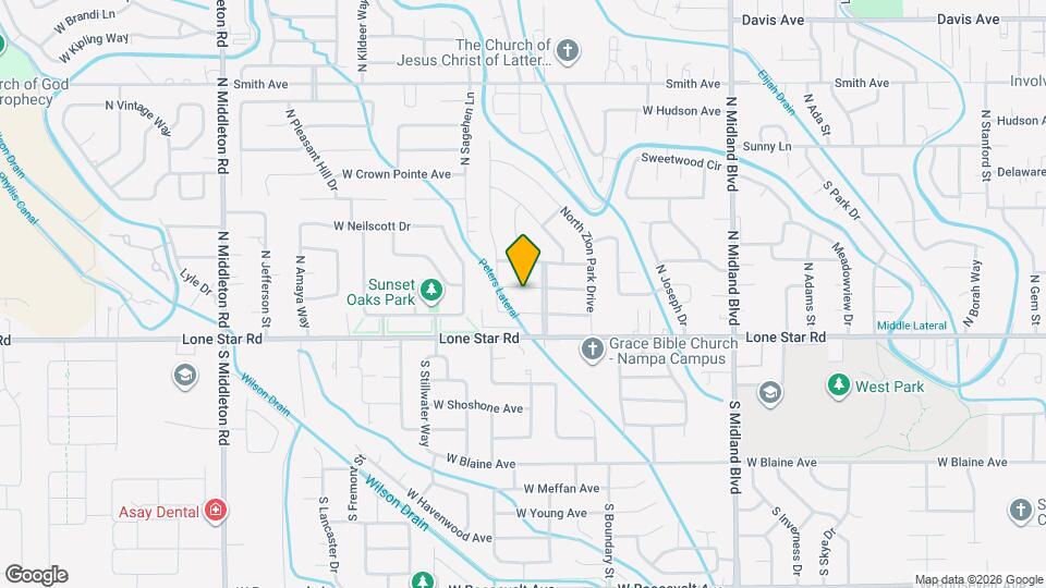 1701 W Crystal Falls Ave Mapa y Detalles de la Ubicación
