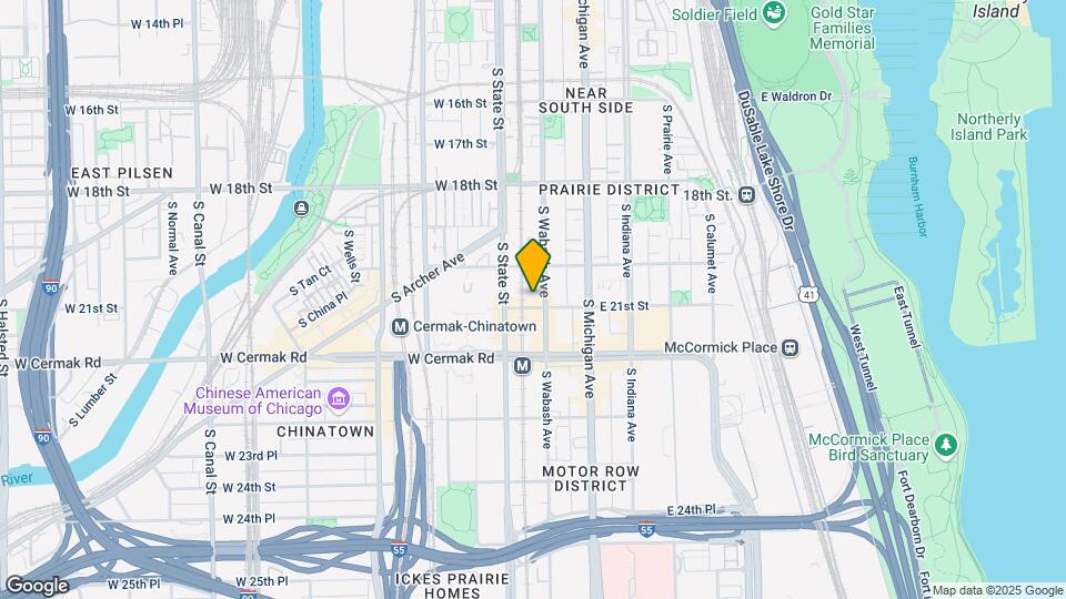 2024 S Wabash Ave Map and Location Details