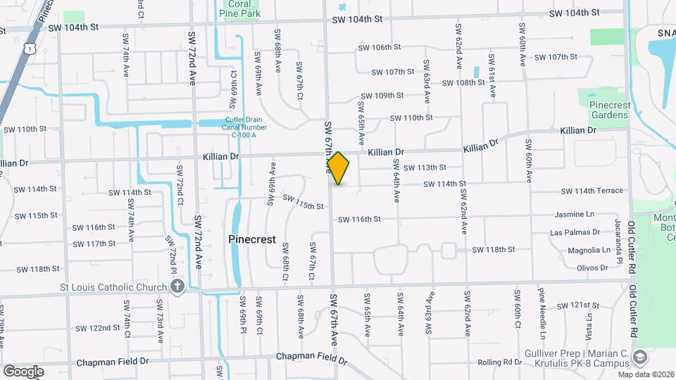 11401 SW 67th Ave Map and Location Details