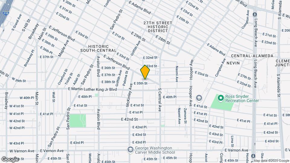 963 E 35th St Map and Location Details