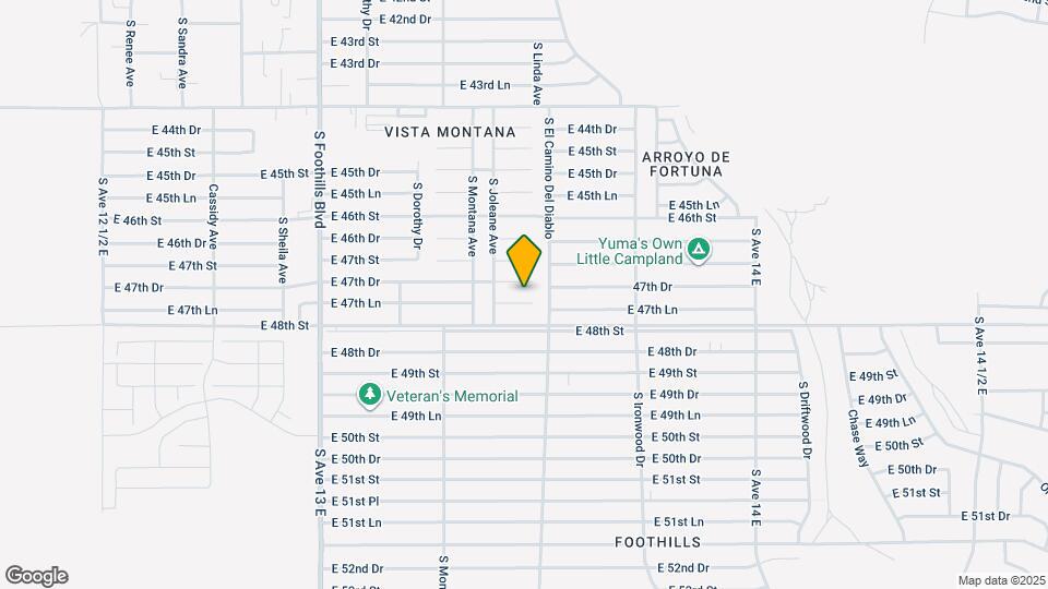 13478 E 47th Ln Map and Location Details